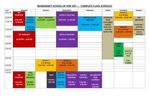 Complete Class Schedule
